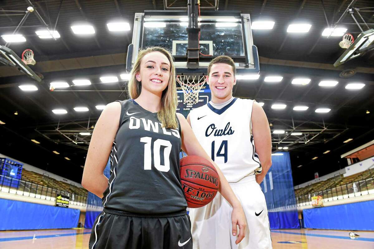 Southern Connecticut State basketball players Nicole Grossbard and Luke Houston.