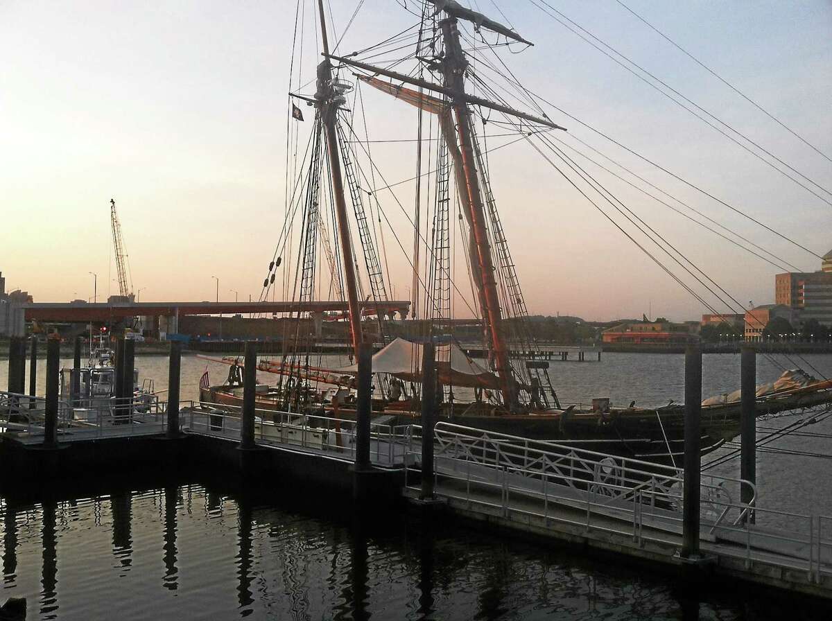 The Freedom Schooner Amistad in port in New Haven