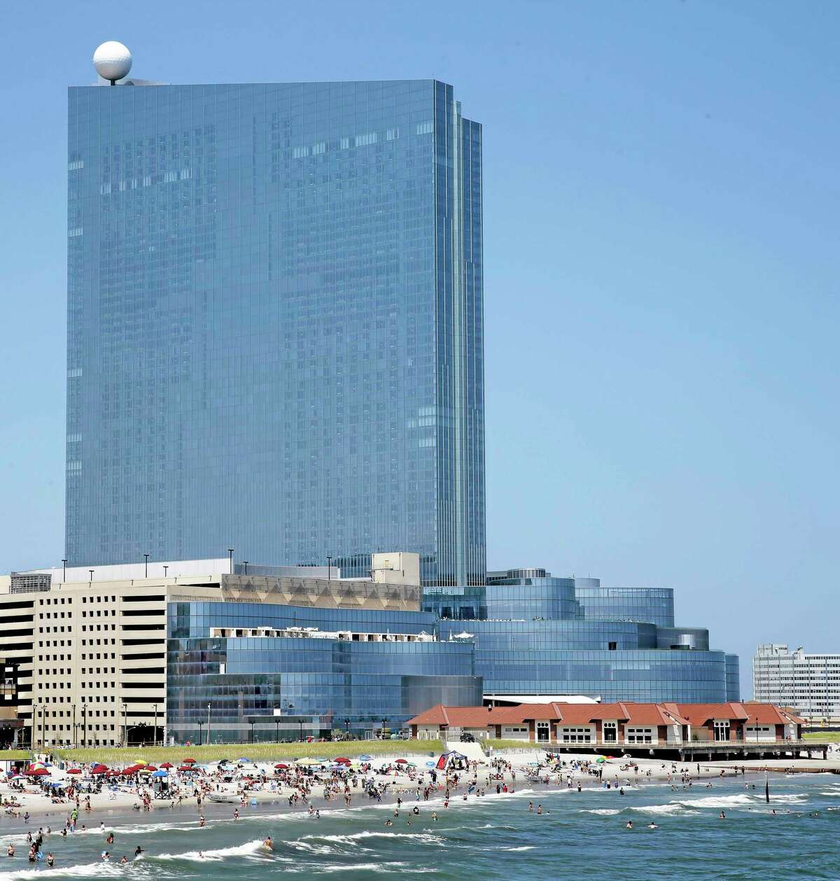 In this Wednesday July 23, 2014 photograph, the Revel Casino Hotel is seen in Atlantic City, N.J. The Revel Casino Hotel will close its doors on Sept. 10, 2014 after failing to find a buyer in bankruptcy court, company officials announced Tuesday, Aug. 12, 2014. (AP Photo/Mel Evans)