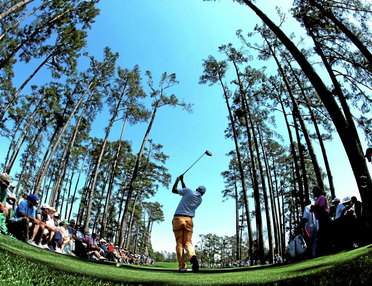 Bill Haas tees off on the 17th hole during the first round of the Masters on Thursday.
