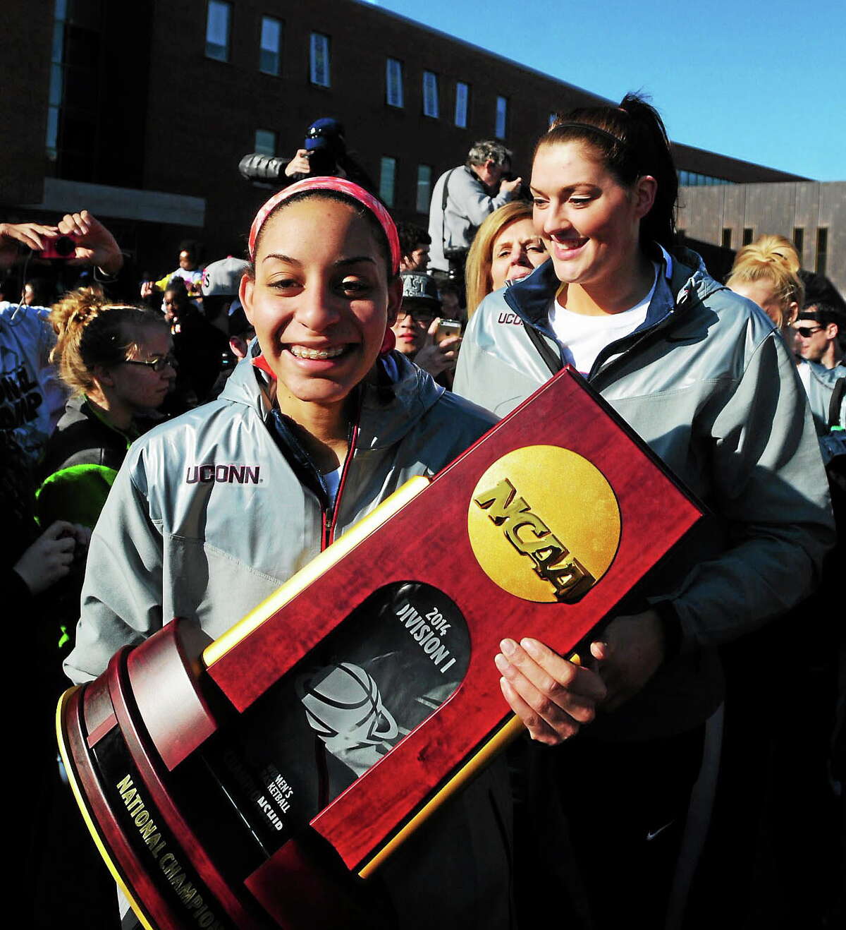 Photos of UConn women’s national championship rally