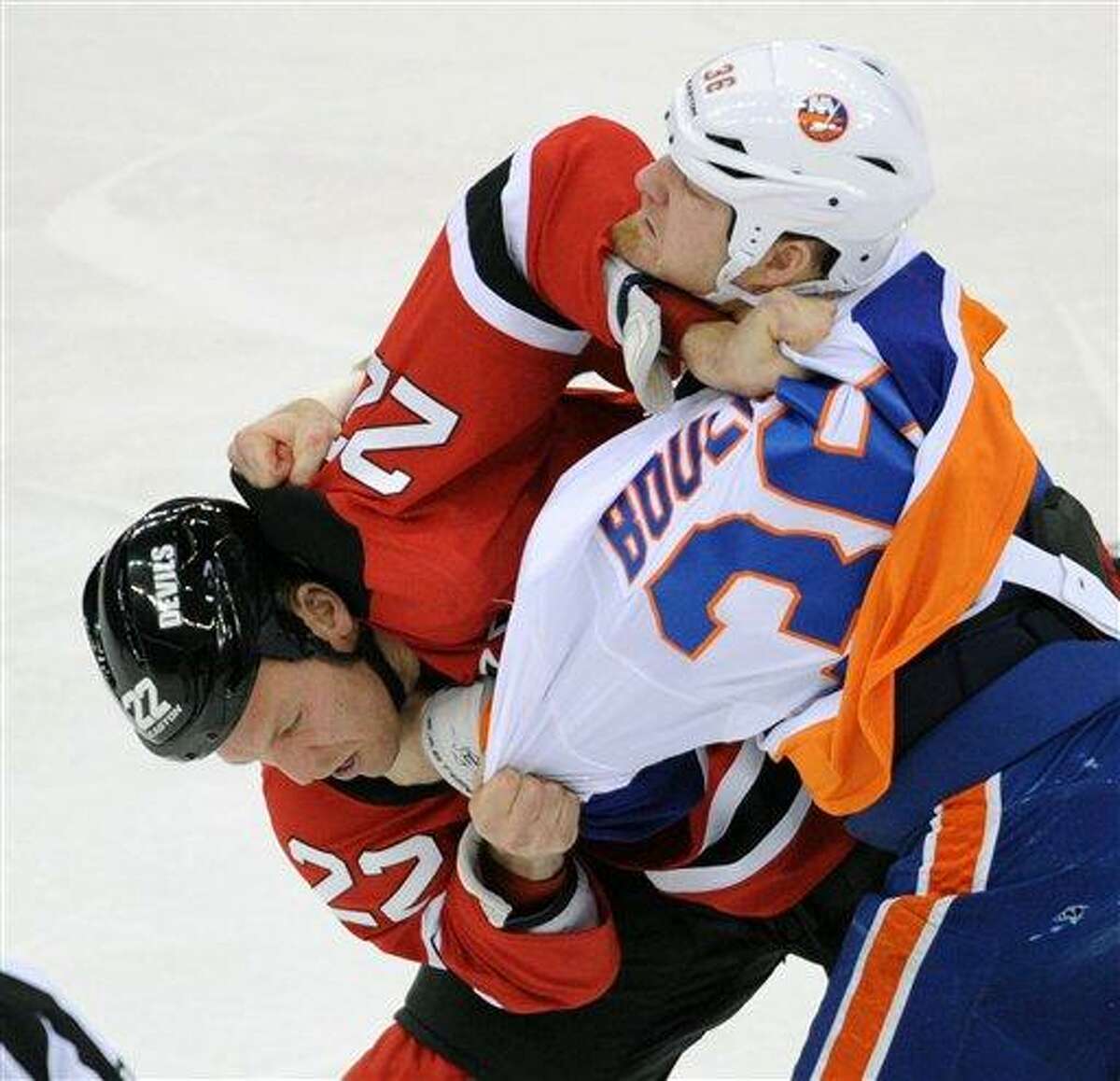 NJ Devils vs. NY Islanders in Hockey Fights Cancer game