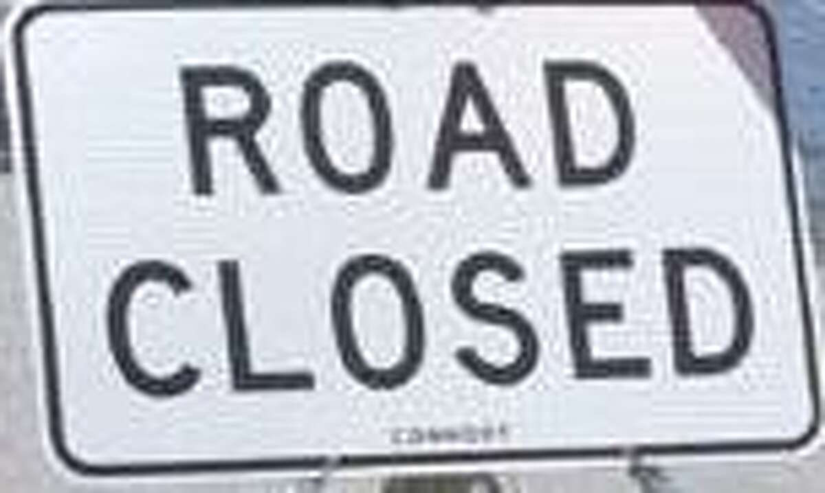 Road closed sign. File photo.