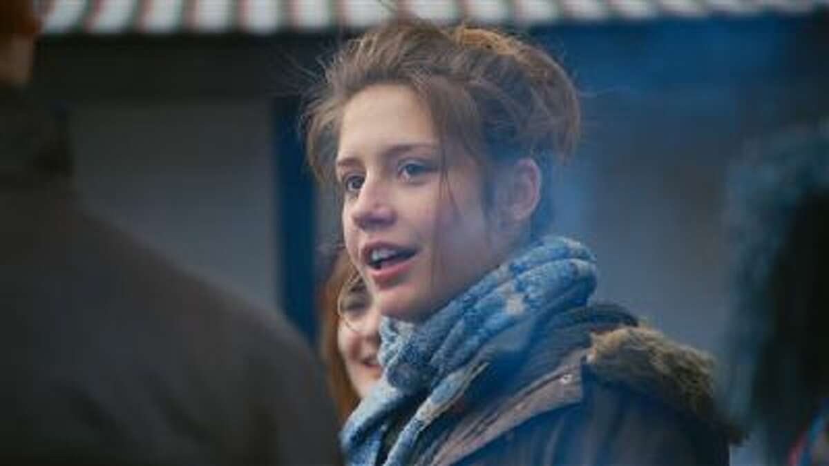 This photo released by courtesy of Sundance Selects shows Adele Exarchopoulos as Adele in the film, "Blue Is the Warmest Color," directed by Abdellatif Kechiche.