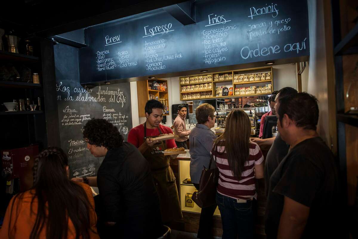 El Injerto, a coffee shop in Guatemala City, July 5, 2017. No longer just an exporter of coffee, Guatemala is now home to an expanding community of coffee shops where baristas point out the peach and raisin notes in the daily special and tasting classes (�cupping,� to the initiated) are scheduled each Saturday. (Daniele Volpe/The New York Times)