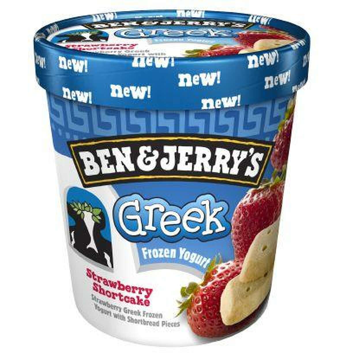 A pint of Ben & Jerry's frozen Greek yogurt.