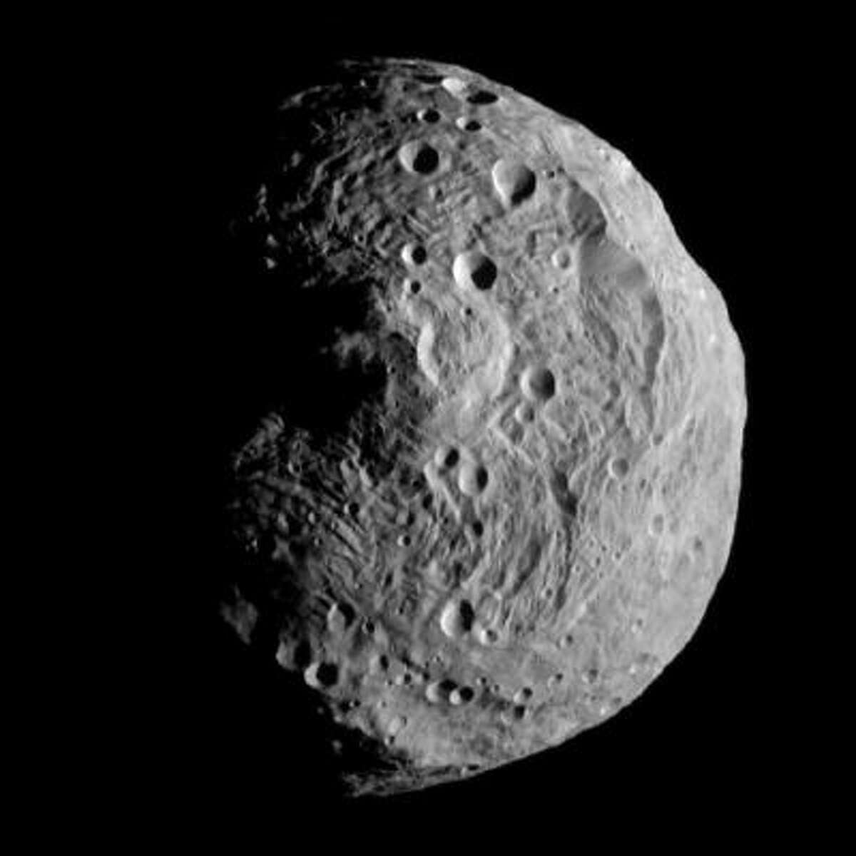This file image released by the Jet Propulsion Laboratory on Monday, July 18, 2011 shows an asteroid photographed by the Dawn spacecraft on July 17, 2011.