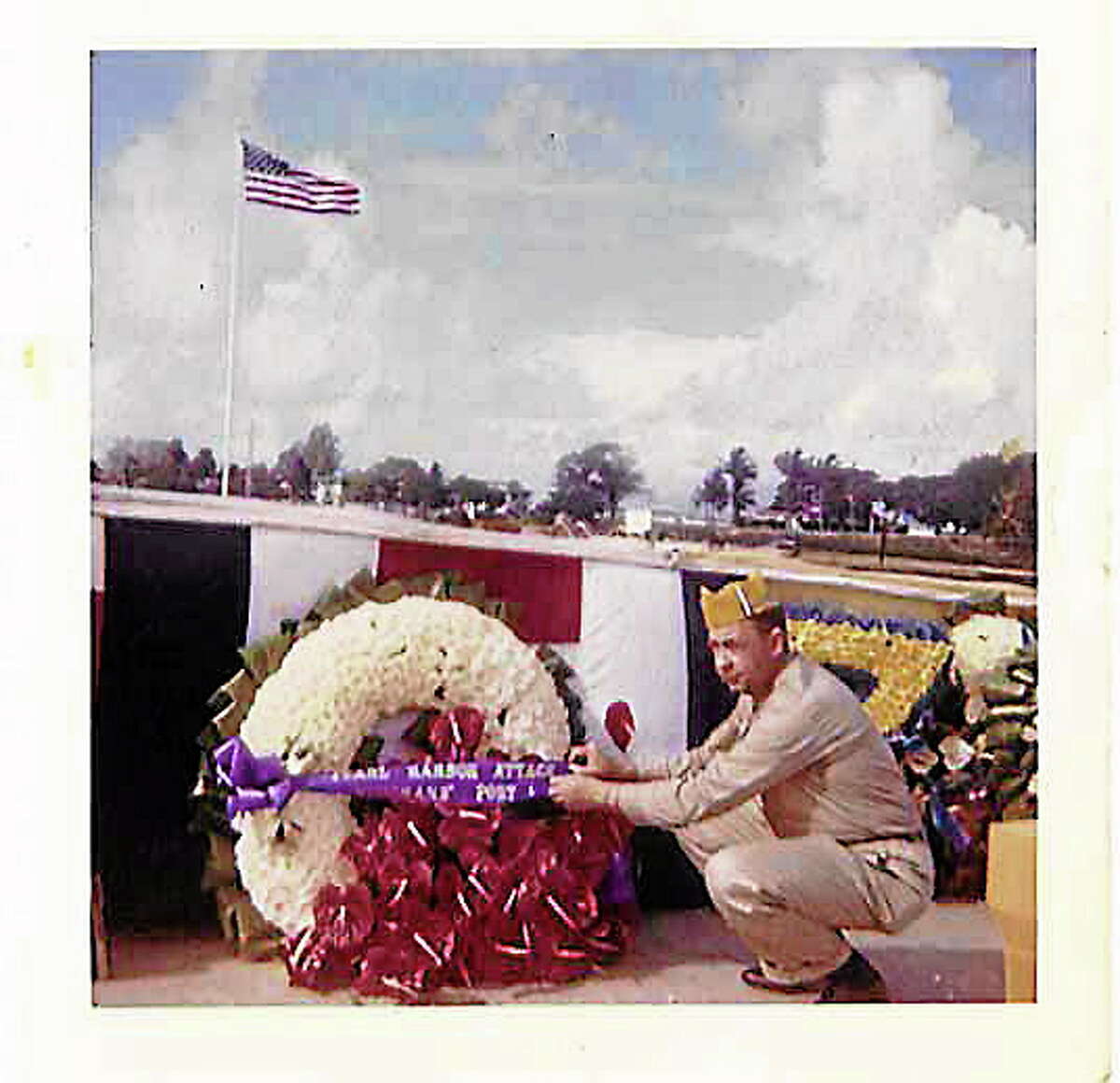 Joseph P. McDonald at the Arizona Memorial on Dec. 7, 1961.
