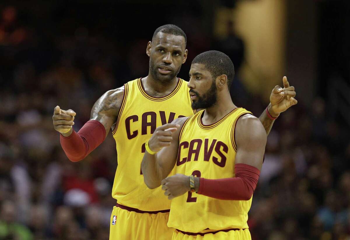 Cleveland’s All-Star duo may be headed for a break up despite three straight NBA Finals appearances. Point guard Kyrie Irving, right, reportedly asked for a trade as he wants to be the focal point of a franchise and no longer LeBron James’ running mate.