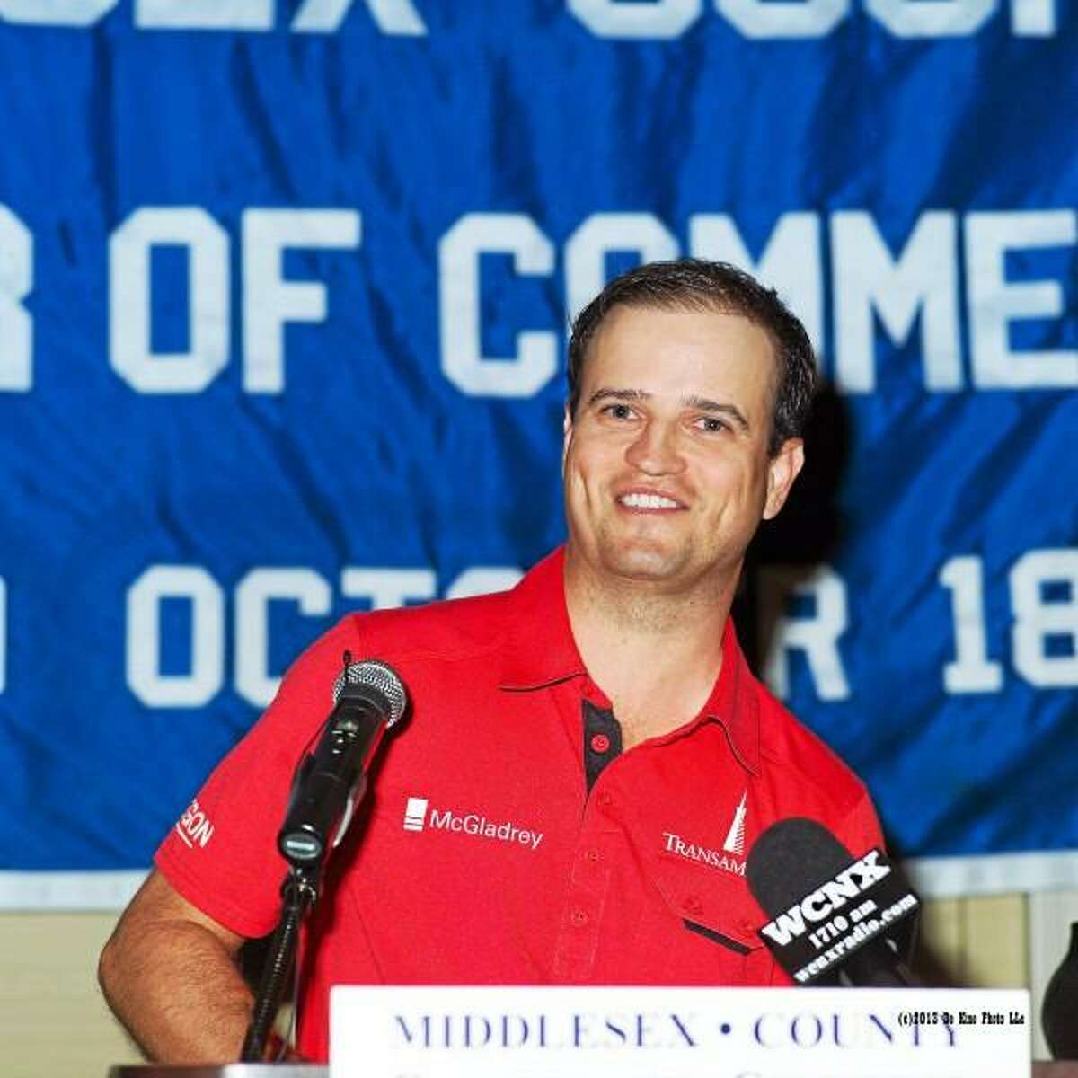 Tour Professional Zach Johnson (Keynote Speaker) at the Middlesex Chamber's annual Travelers Championship Member Breakfast Meeting June 18.(Photo by De Kine Photo LLC)