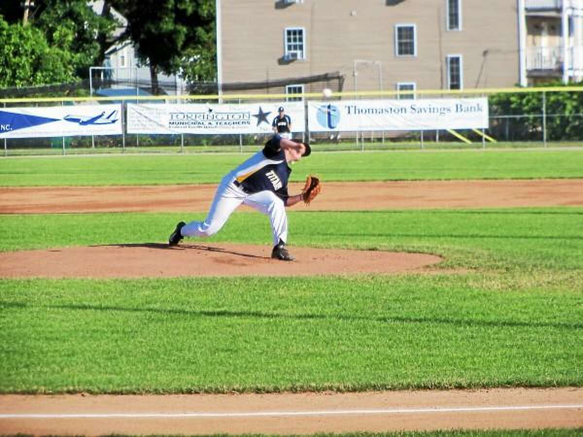 Titan starter Spencer Thomas went 4 2/3 innings Sunday, holding a 7-4 lead when he left in the top of the fifth inning. Peter Wallace-Register Citizen