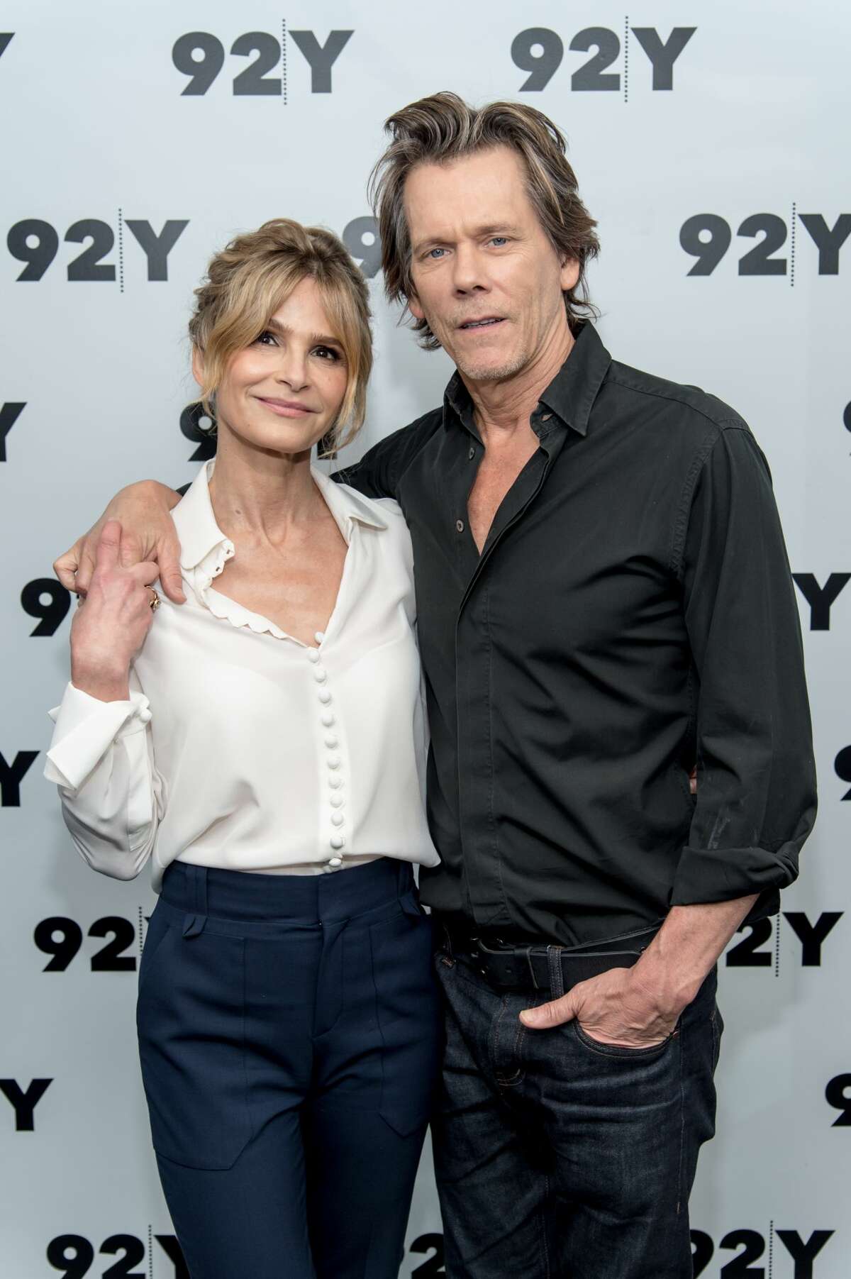 NEW YORK, NY - JULY 19: Actors Kyra Sedgwick and Kevin Bacon in Conversation at 92nd Street Y on July 19, 2017 in New York City. (Photo by Mark Sagliocco/FilmMagic)