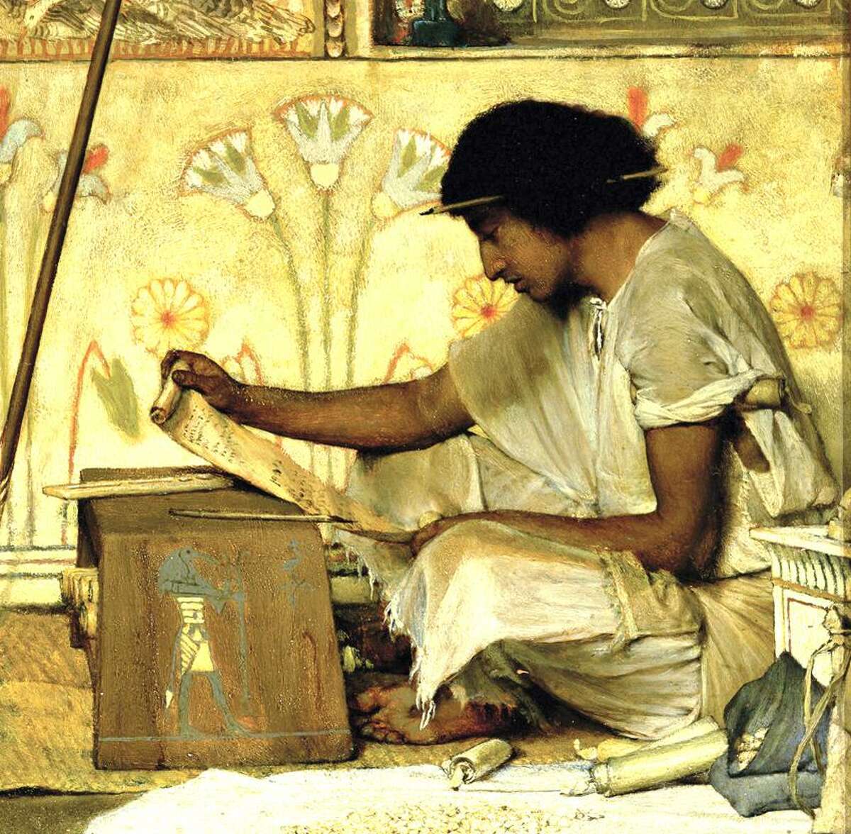 The Dahesh Museum of Art: Detail of "Joseph, Overseer of Pharaoh's Granaries," an oil by Lawrence Alma Tadema.