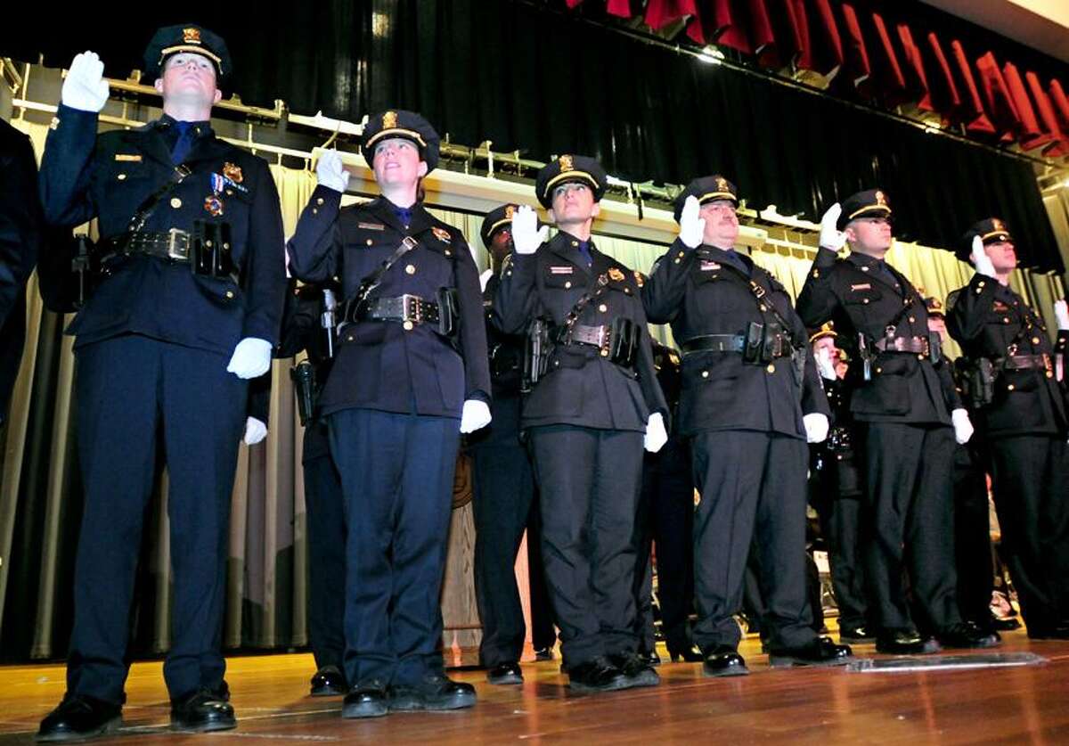 New Haven police department swears in 19 new sergeants
