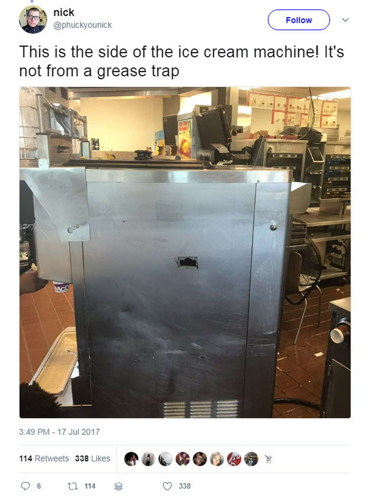 McDonald's employee fired after he shares disgusting photos of inside