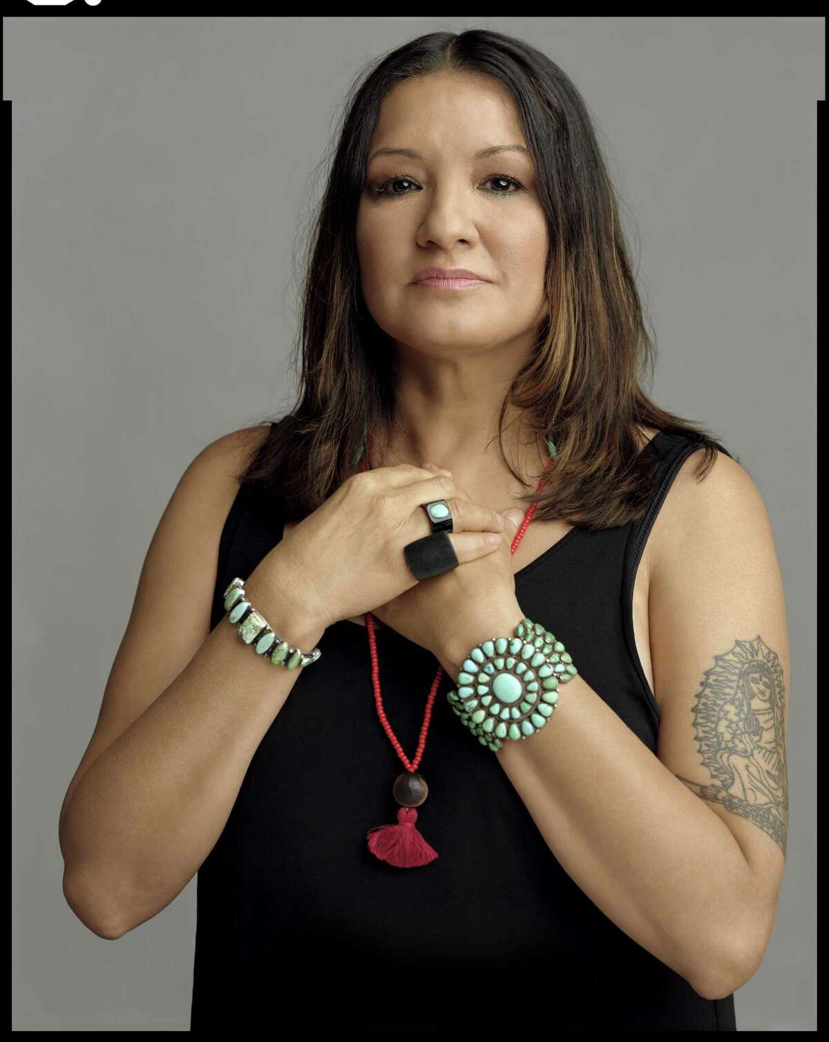 A portrait of author Sandra Cisneros is one of the images in photographer Timothy Greenfield-Sanders' "Latino List" series.