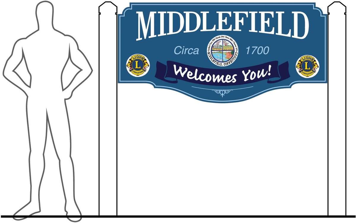 A rendering of a proposed sign in Middlefield