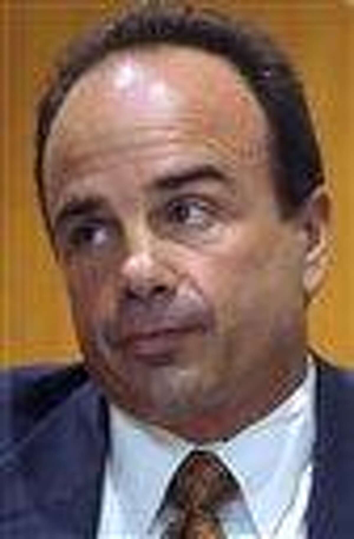 In this Sept. 11, 2012, photo, former Bridgeport Mayor Joseph Ganim appears before a three-judge panel in Superior Court, Bridgeport, Conn., in an effort to regain his law license. The panel rejected his request on Thursday. Ganim was convicted in 2003 of federal corruption, and served seven years of a nine year sentence. (AP Photo/Connecticut Post, Ned Gerard, File)
