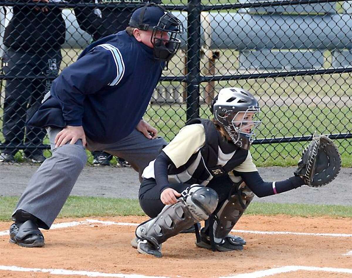 Submitted Photo Stockbridge Valley alum Cheyenne Bumpus has switched from pitching to catching this season for Herkimer County Community College's softball team.