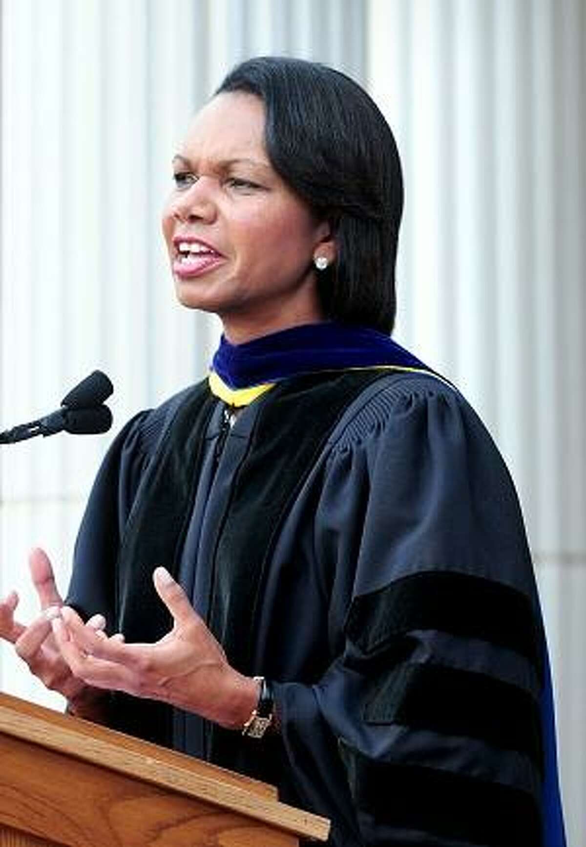 Former Secretary of State Condoleezza Rice speaks to students at Hopkins School in New Haven on 9/27/2012.Photo by Arnold Gold/New haven Register AG0464A
