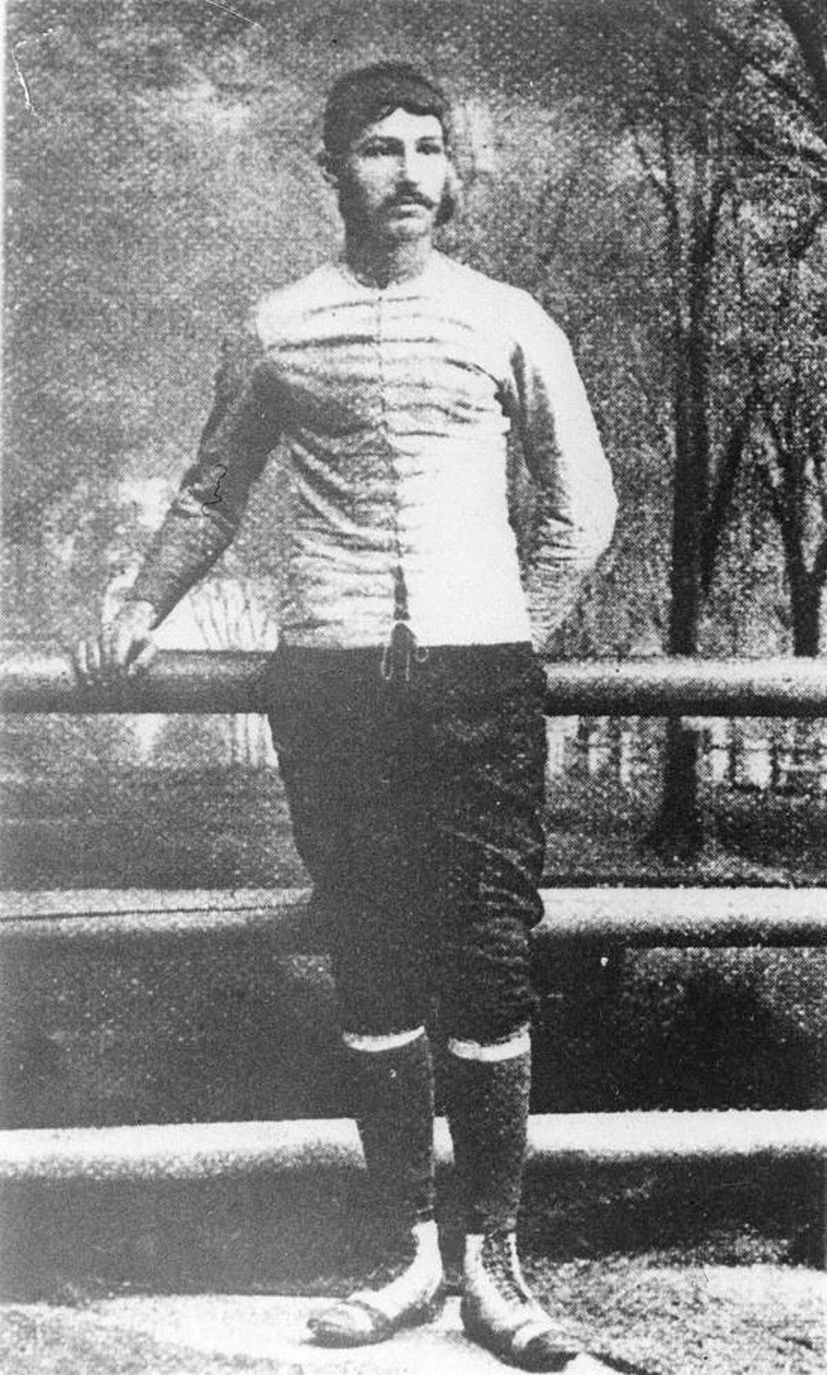 Walter Camp of the Yale football team is seen in this photograph from ca. 1879. (AP Photo)