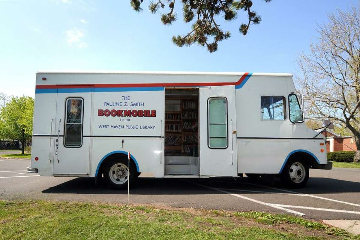 The Pauline Z Smith Bookmobile of the West Haven Public Library is open for business while visiting Morrissey Manor in West Haven Wednesday morning April 25, 2012. vm Williams