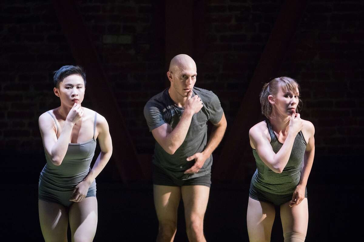 Mia J. Chong, Jeremy Smith, Rachel Furst perform in a new collaboration between KT Nelson and Na Hoon Park. At ODC Theater through July 29. Photo by Amy Thompson Photography.