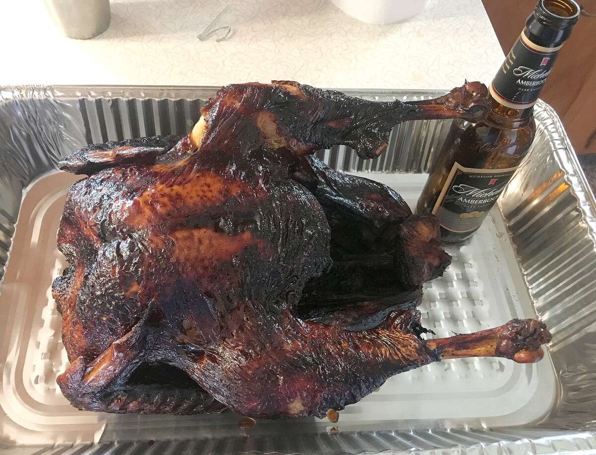 Fried turkey, injected with a beer and honey concoction and rubbed with brown sugar, from my recent 4th of July party.