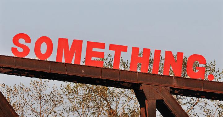 'Something' sign a mystery on railroad bridge in Middletown