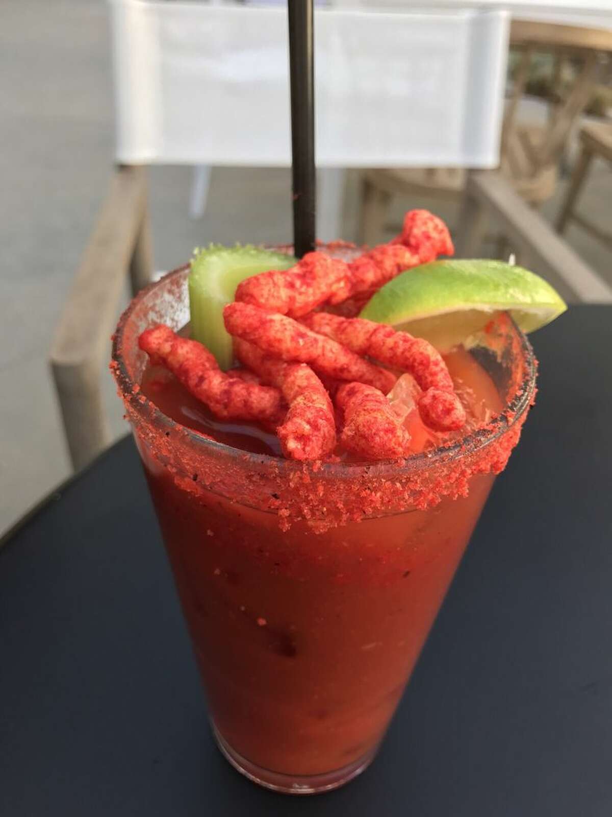 Can't get enough of Flamin' Hot Cheetos? An Irvine-based bar is making sure you get your fill of the chip with its Flamin' Hot Cheetos Bloody Mary.