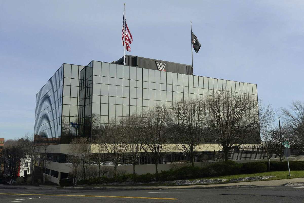 Exterior photographs taken on Dec. 23, 2016 of the "Titan Tower" , the WWE headquarters based in Stamford, Connecticut.