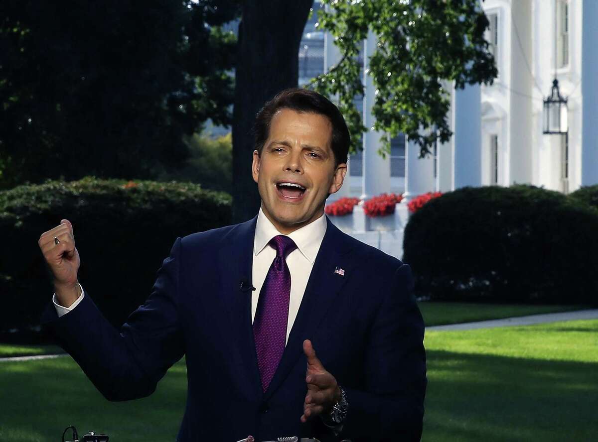 Before his dismissal, White House Communications Director Anthony Scaramucci speaks on a morning television show from the White House. Following his profanity-laced rant against Reince Preibus, a reader predicts “Saturday Night Live” will have a field day with Scaramucci.