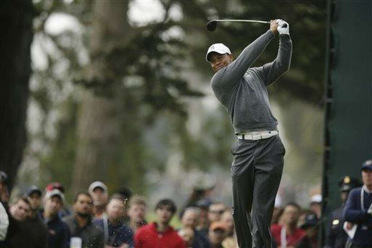 Tiger Woods during the first round of the U.S. Open Championship golf tournament Thursday, June 14, 2012, at The Olympic Club in San Francisco. (AP Photo/Charlie Riedel)