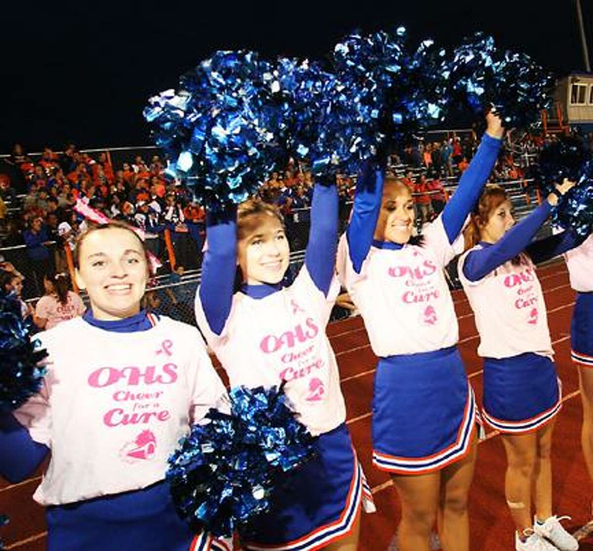 Oneida High School cheerleaders join breast cancer fight