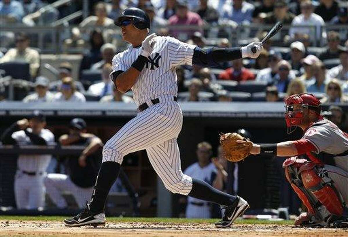 New York Yankees third baseman Alex Rodriguez (13) during a game