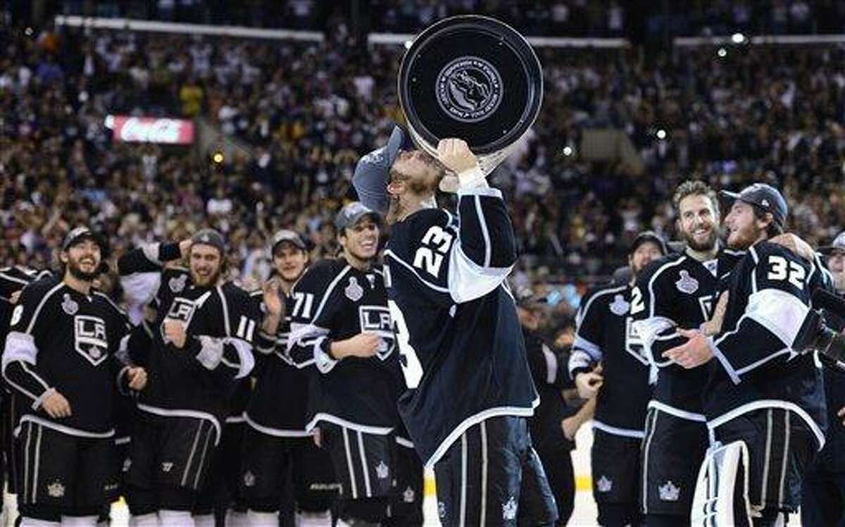 File:Captain Dustin Brown receiving Stanley Cup from NHL