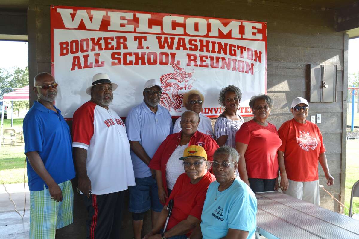 Members of the Booker T. Washington All-School Reunion Committee gather Thursday in Givens Park to begin the weekend event. The reunion is held every other year who attended classes there before Plainview schools were integrated in the mid-1960s. The last BTW senior class graduated 50 years ago, in 1967. Committee members include Kenneth Wright (left), Joe Turner, Earnest Washington, Ruby Riggins, Doris Washington, Ruby Ray, Dianne Pitts, Margie Thompson, Carolyn Thompson, Aquila Thompson and, not shown, Kathleen Jackson and Riley Washington Sr.