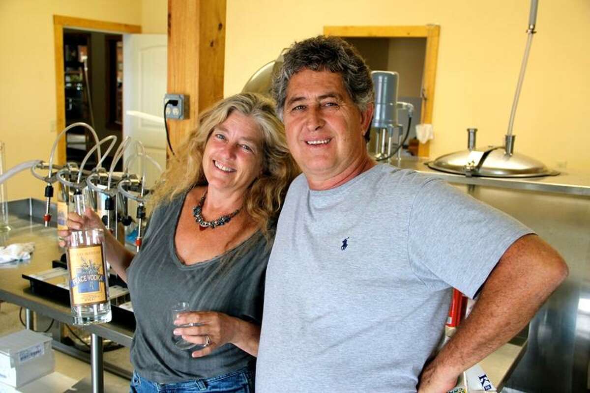 Stacy Cohen and Monte Sachs, founders of The Dancing Cat Saloon and the Catskill Distilling Co.