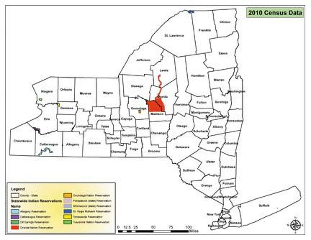 Census map shows Oneida Indian Nation reservation land grew from 32