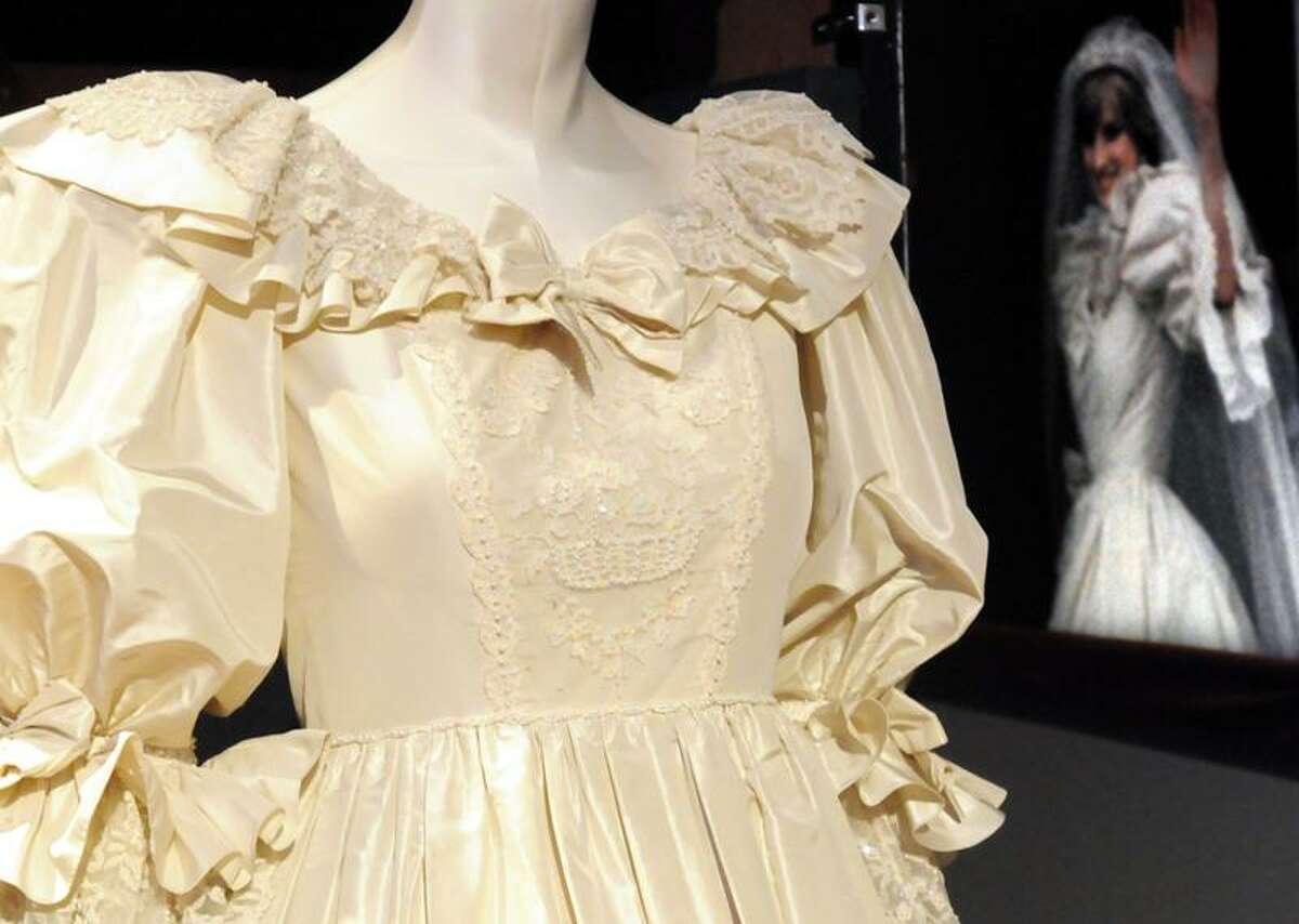 The Foxwoods Casino exhibition hall will be the home from Sept. 16-Jan 15 of the exhibit "Diana, A Celebration," the centerpiece of which is her ivory silk taffeta, lace and tulle wedding gown. Photos of Diana are sprinkled through the exhibit. Photo by Mara Lavitt/New Haven Register9/12/11
