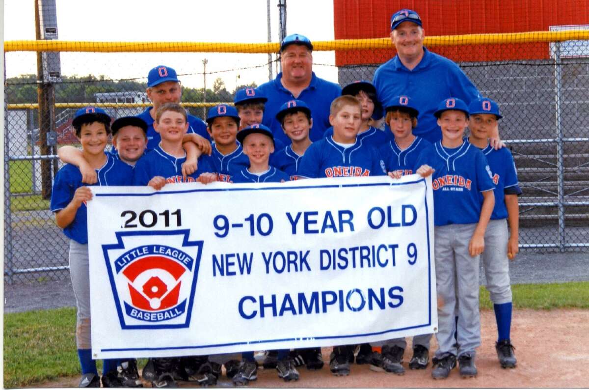 Submitted Photo The Oneida Little League 9-10 "Small Stars" won the District 9 Championship on July 8 at DeLutis Field. The win advances the team to the Section 2 tournament at Painted Post starting July 14. The team is, from left (front): Jayson Isabelle, Justin Holmes, Vinny Leibl, Jorden Barlow, Steven Valesky, Luke Albro, Josh Goode, Ryan Chevier, Austin Keller, Steven Dibble, Dan Myatt, Zack LaQuay, (back) coach Steve Albro, coach Shane Garbny and coach Brian Myatt.
