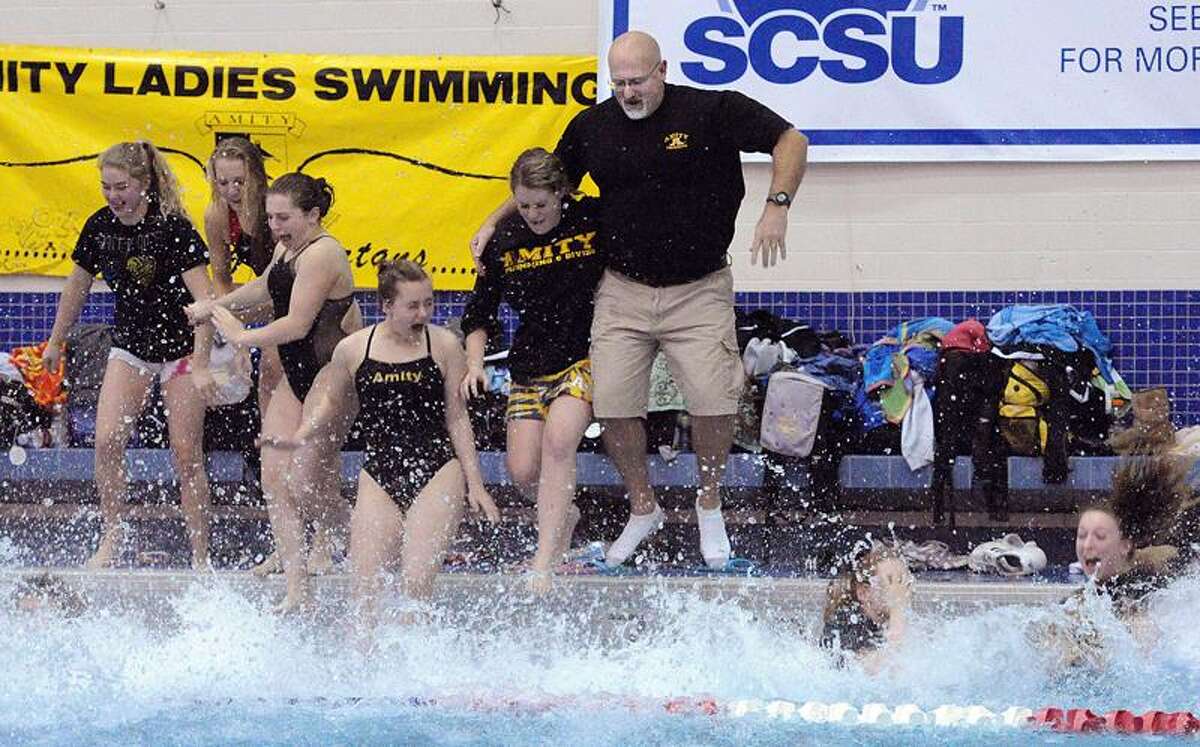 GIRLS SWIMMING Amity dethrones Cheshire as SCC champions (video)