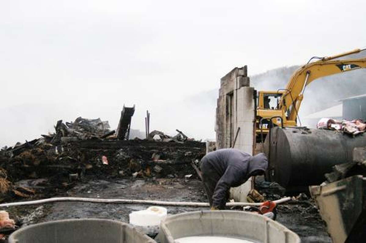 DeRuyter farm rebuilding barn