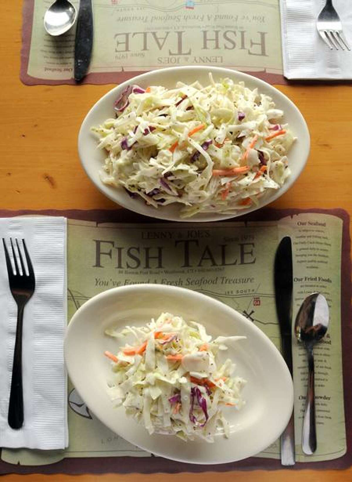 The coleslaw's just one reason why a crowd gathers at Lenny & Joe's