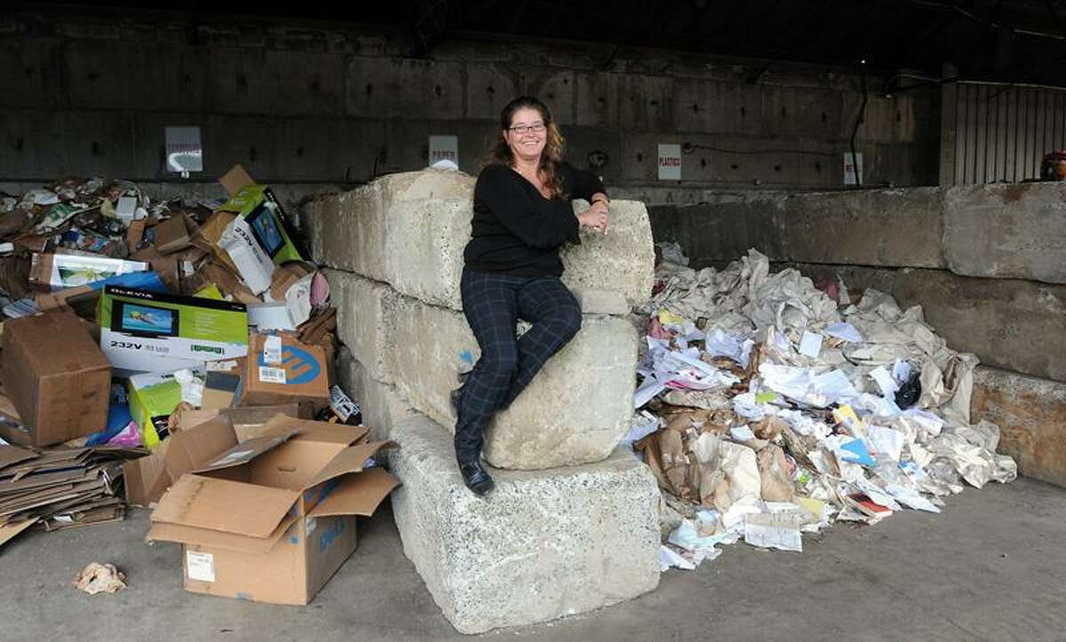 Milford- Darlene Chapdelaine, owner of Recycling Inc., hopes to help those in need through recycling. Peter Casolino/New Haven Register. 10/24/11