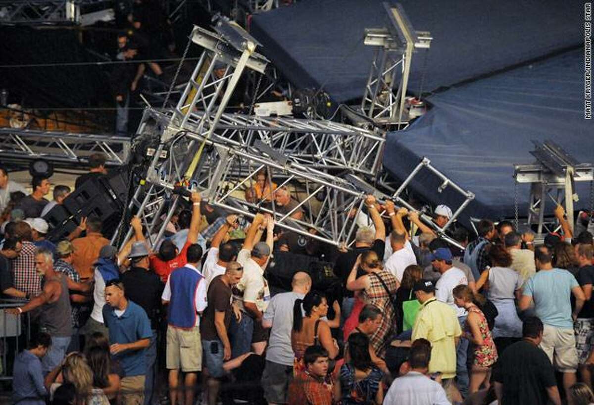 Four killed as stage collapses at Indiana State Fair