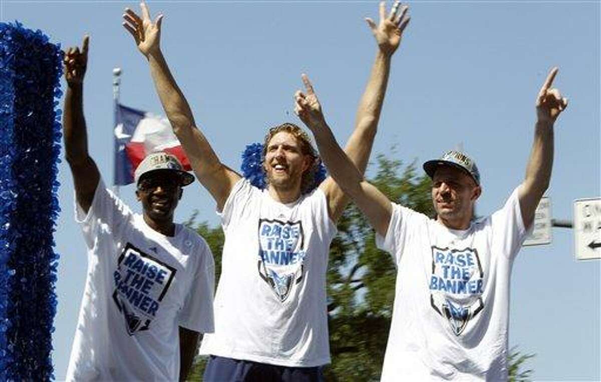 Dirk Nowitzki, Jason Terry, & Jason Kidd with the 2011 NBA