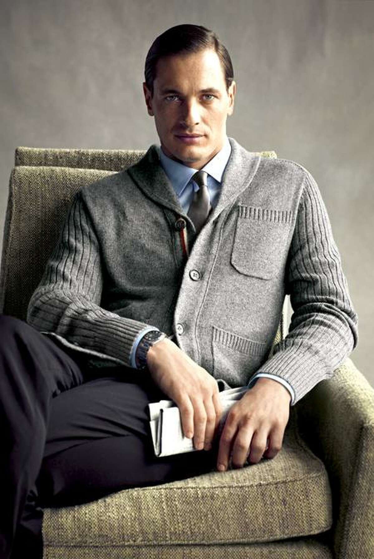 This product image courtesy of Banana Republic shows a men's design from Banana Republic's Mad Men Collection. "Mad Men" has gone beyond a fashion fad. The AMC show about a 1960s ad agency that counts its clothes as an additional character continues to influence runways and retailers, including its own branded collection debuting next week at Banana Republic. (AP Photo/Banana Republic)