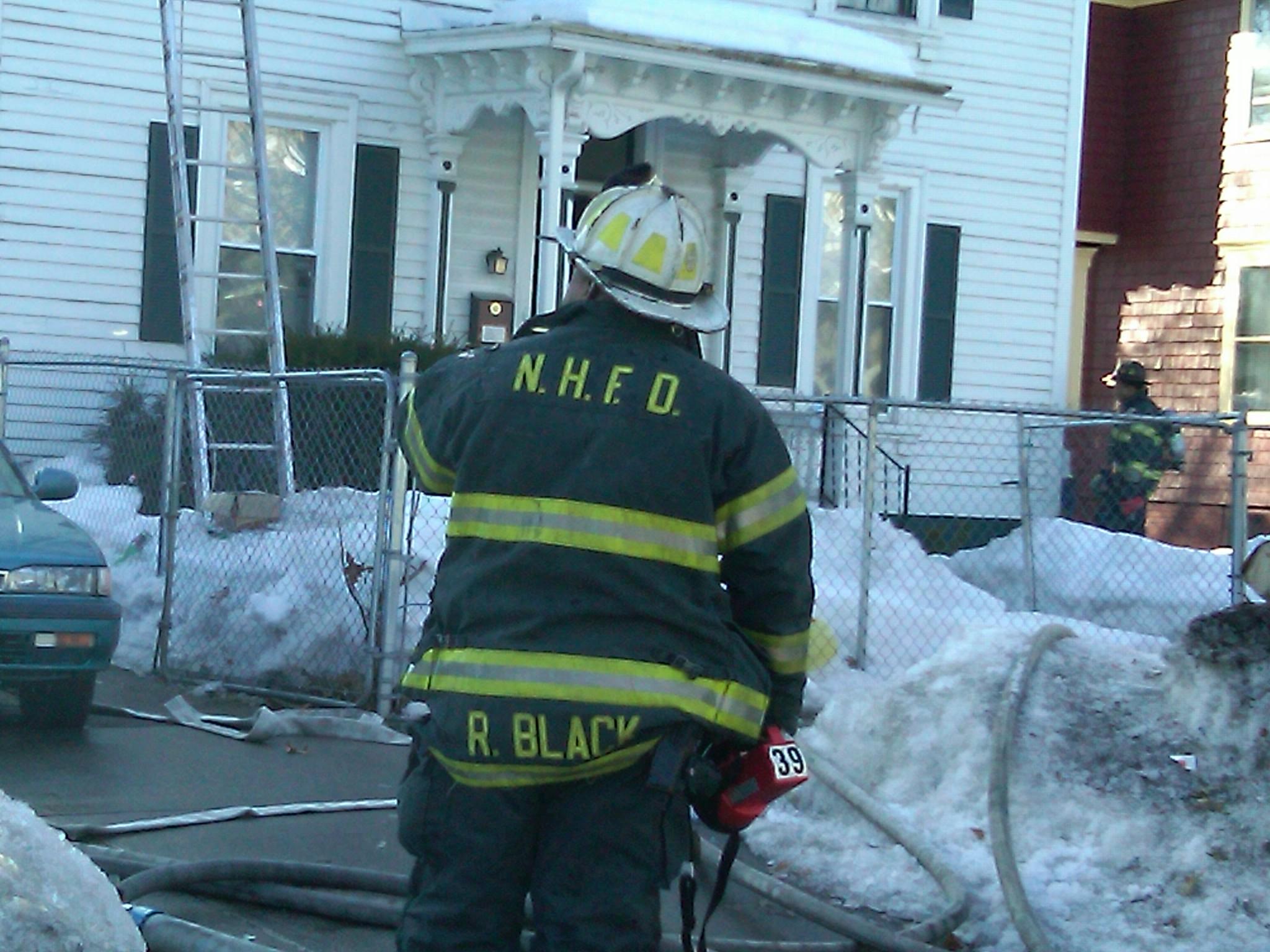 New Haven Firefighters Rescue Man During 2-alarm Fire (video)