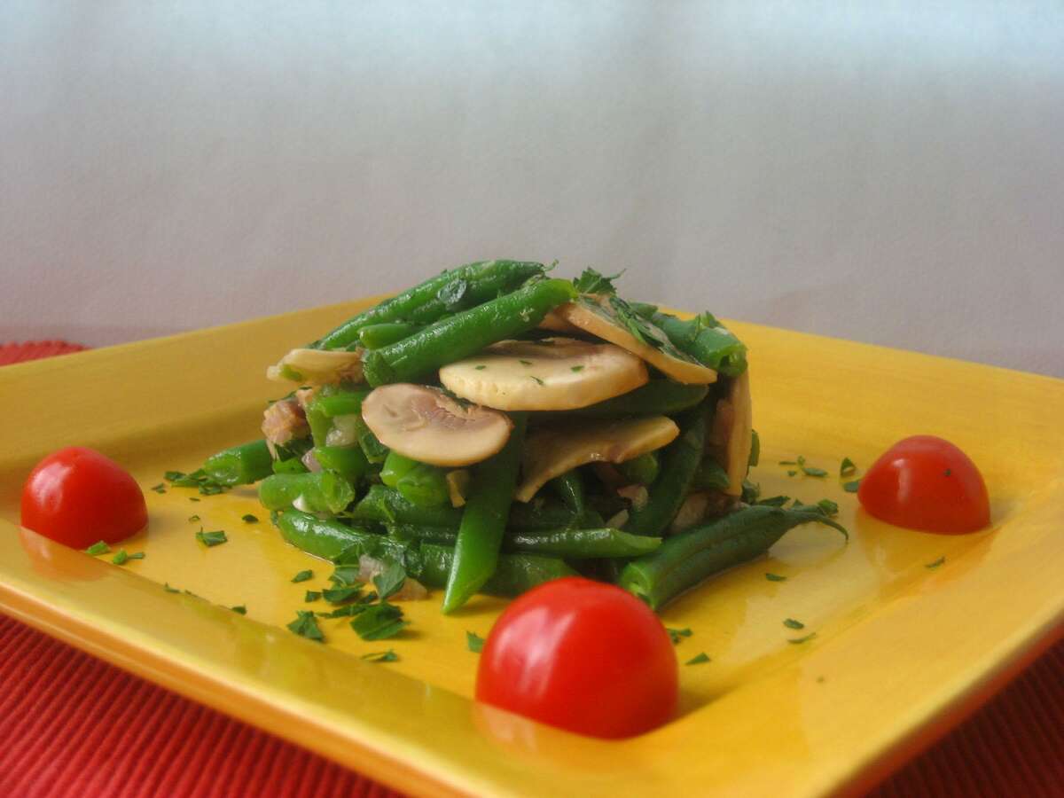 Green bean and mushroom salad. Betty Rosbottom